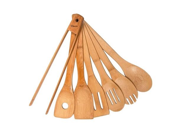 K-JMCB0156T Bamboo Kitchen Utensil Set Cooking Spatulas